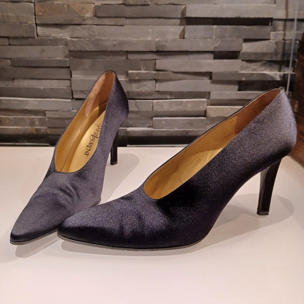 Yves Saint Laurent satin high heels shoes YSL